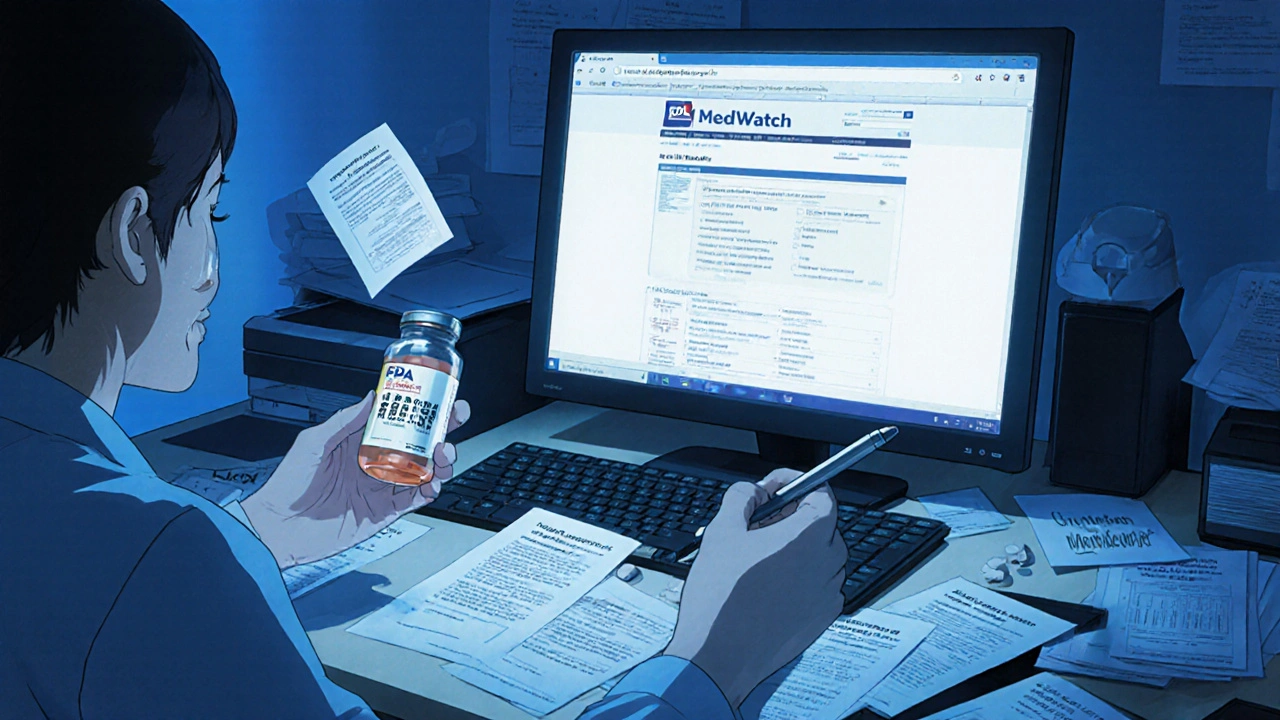 Healthcare provider struggling to file an adverse event report with unclear manufacturer information.