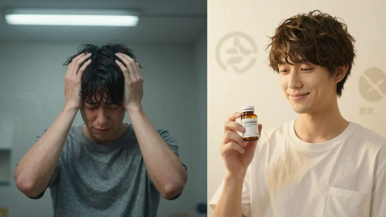 A patient experiences side effects from a regular generic versus feeling better with an authorized generic.